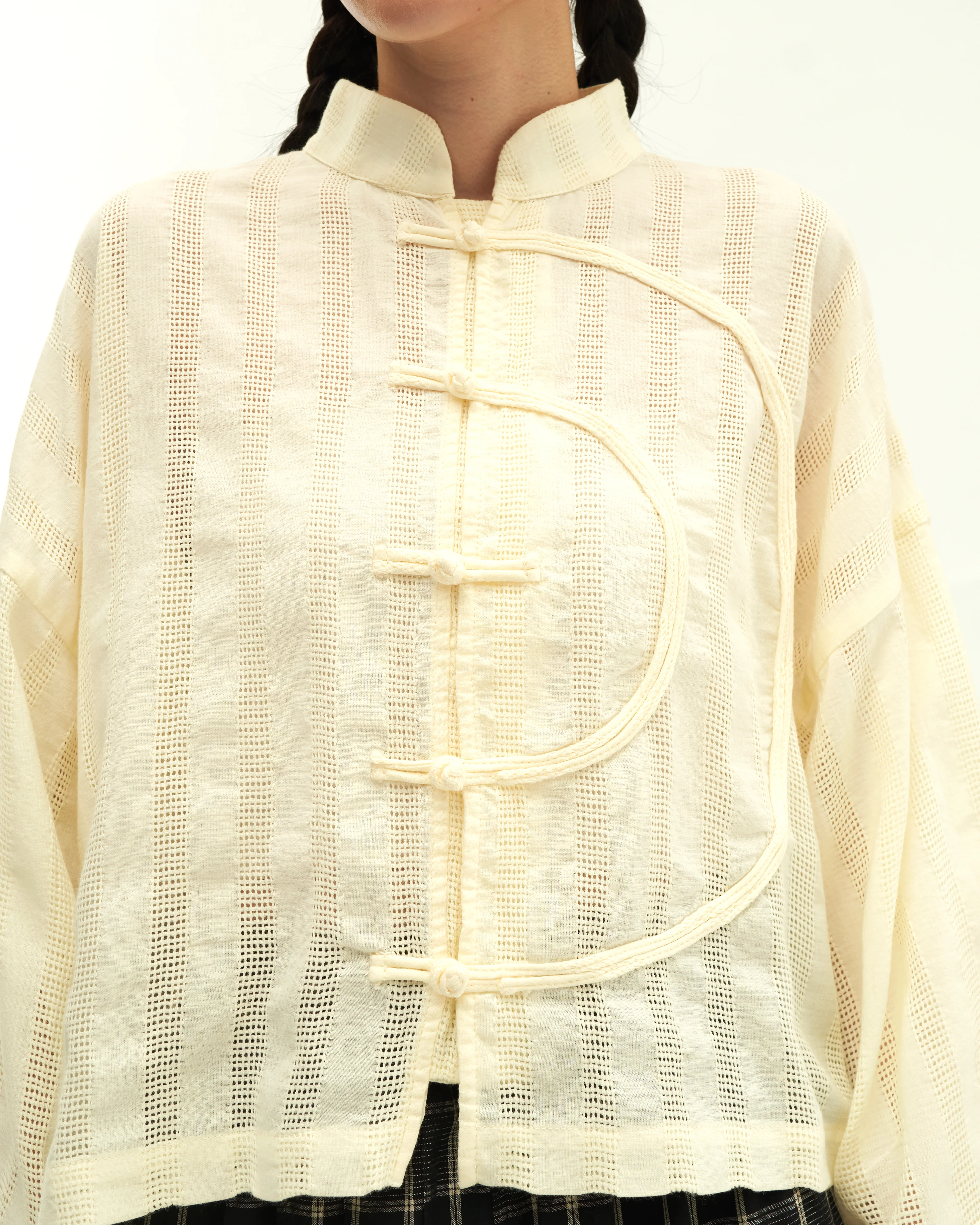Women: Tàiyáng Boxy Top (Beige) - Image 9