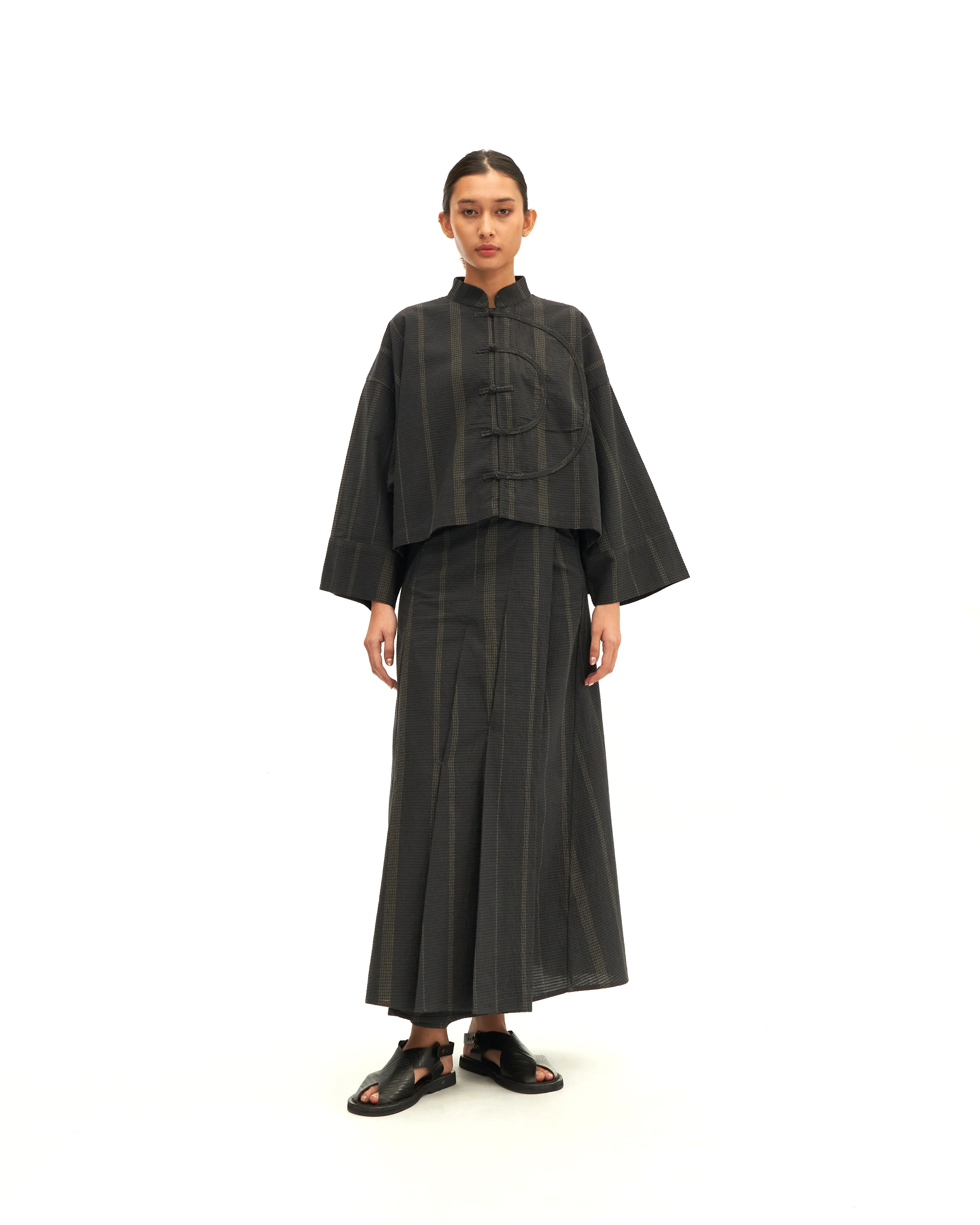 Women: Tàiyáng Boxy Top (Dark Blue) - Image 3