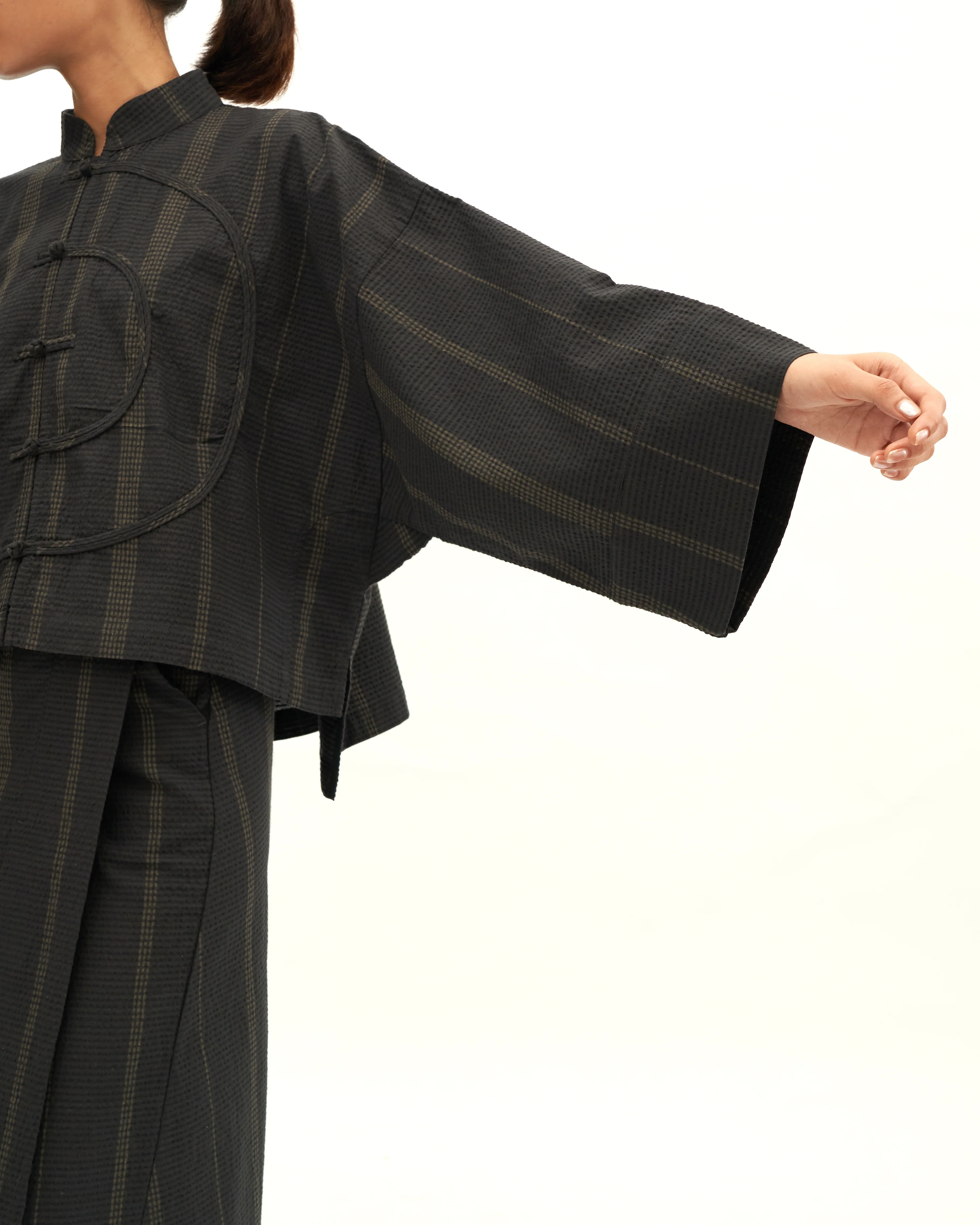 Women: Tàiyáng Boxy Top (Dark Blue) - Image 8