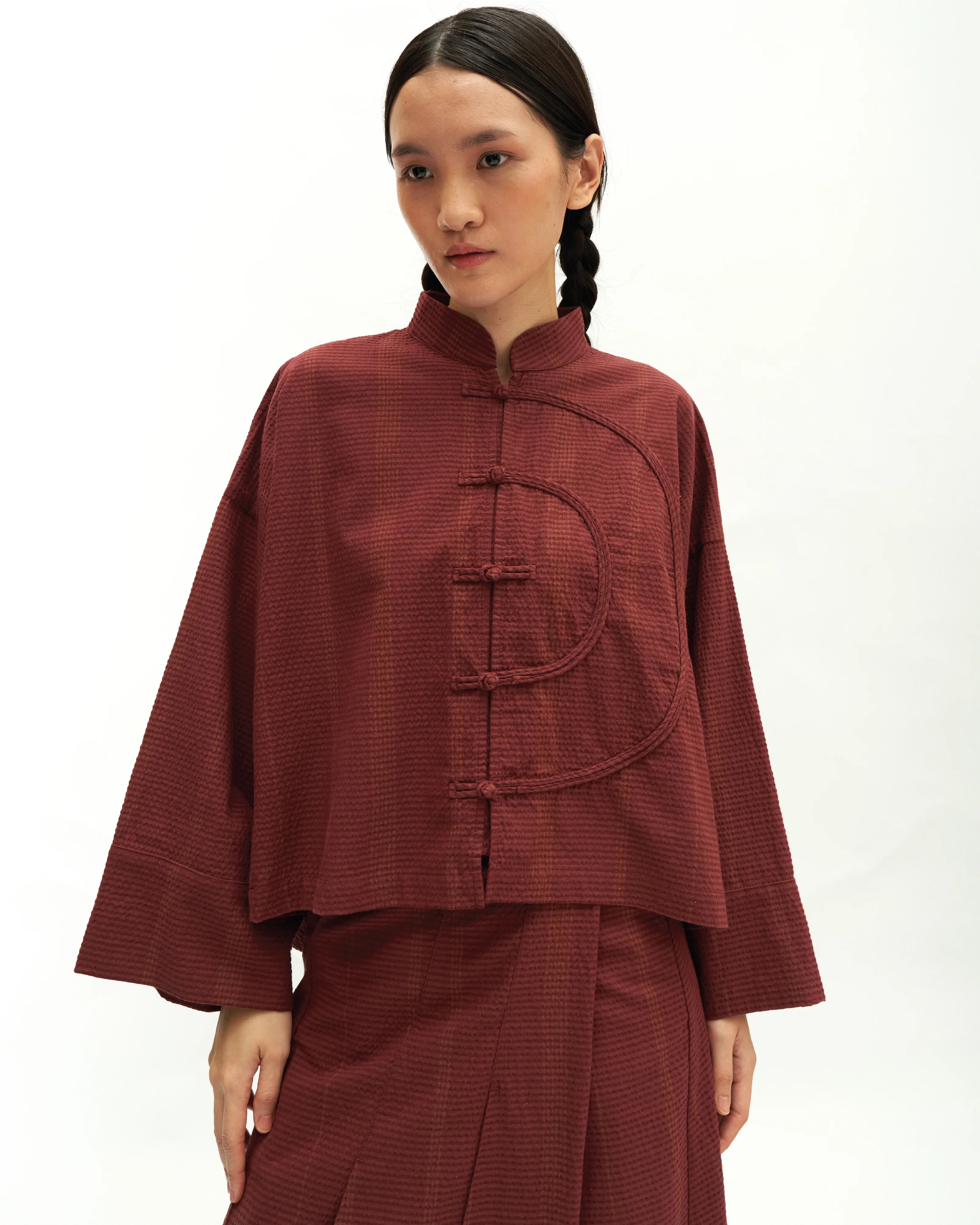 Women: Tàiyáng Boxy Top (Rosewood) - Image 6