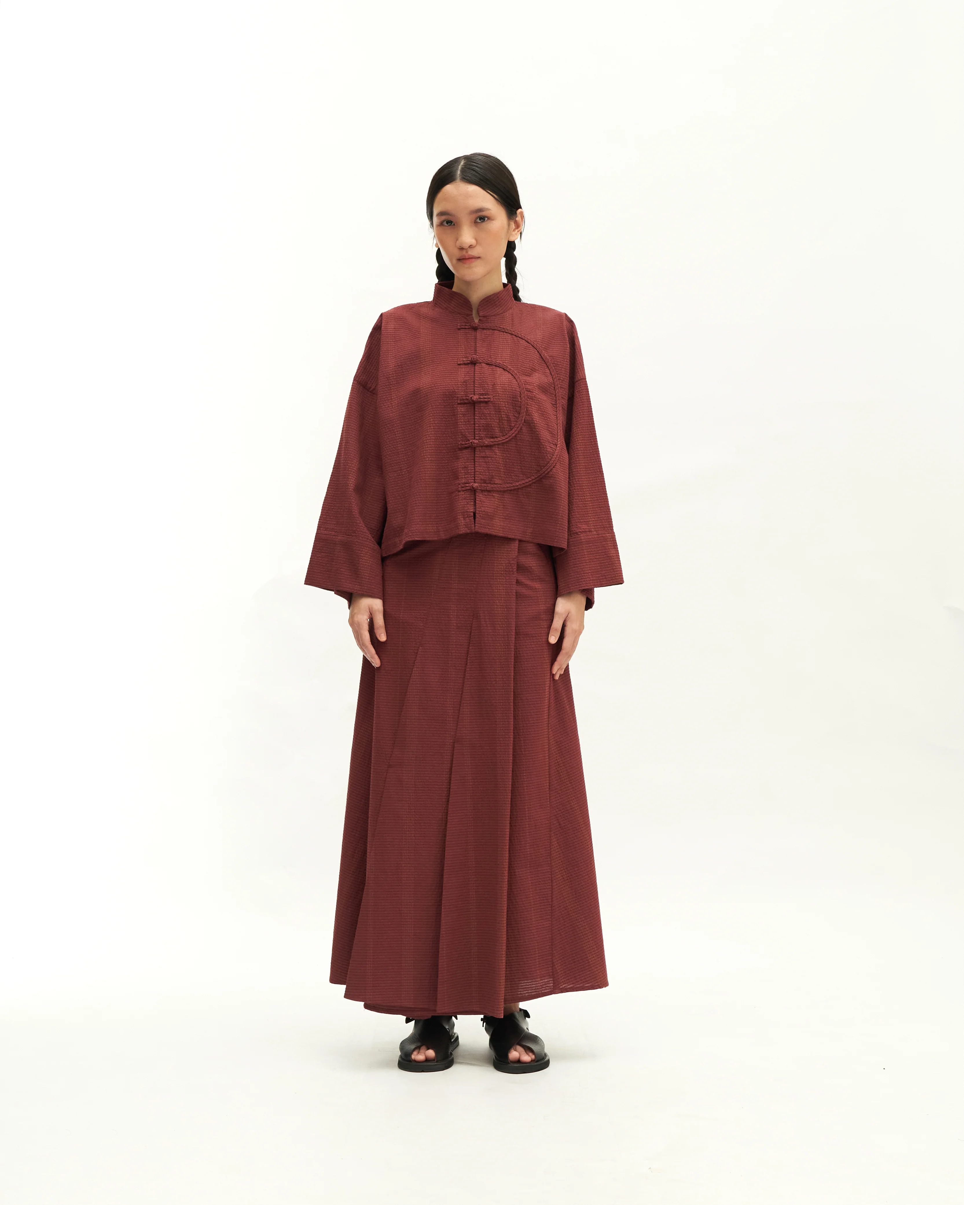 Women: Tàiyáng Boxy Top (Rosewood) - Image 8