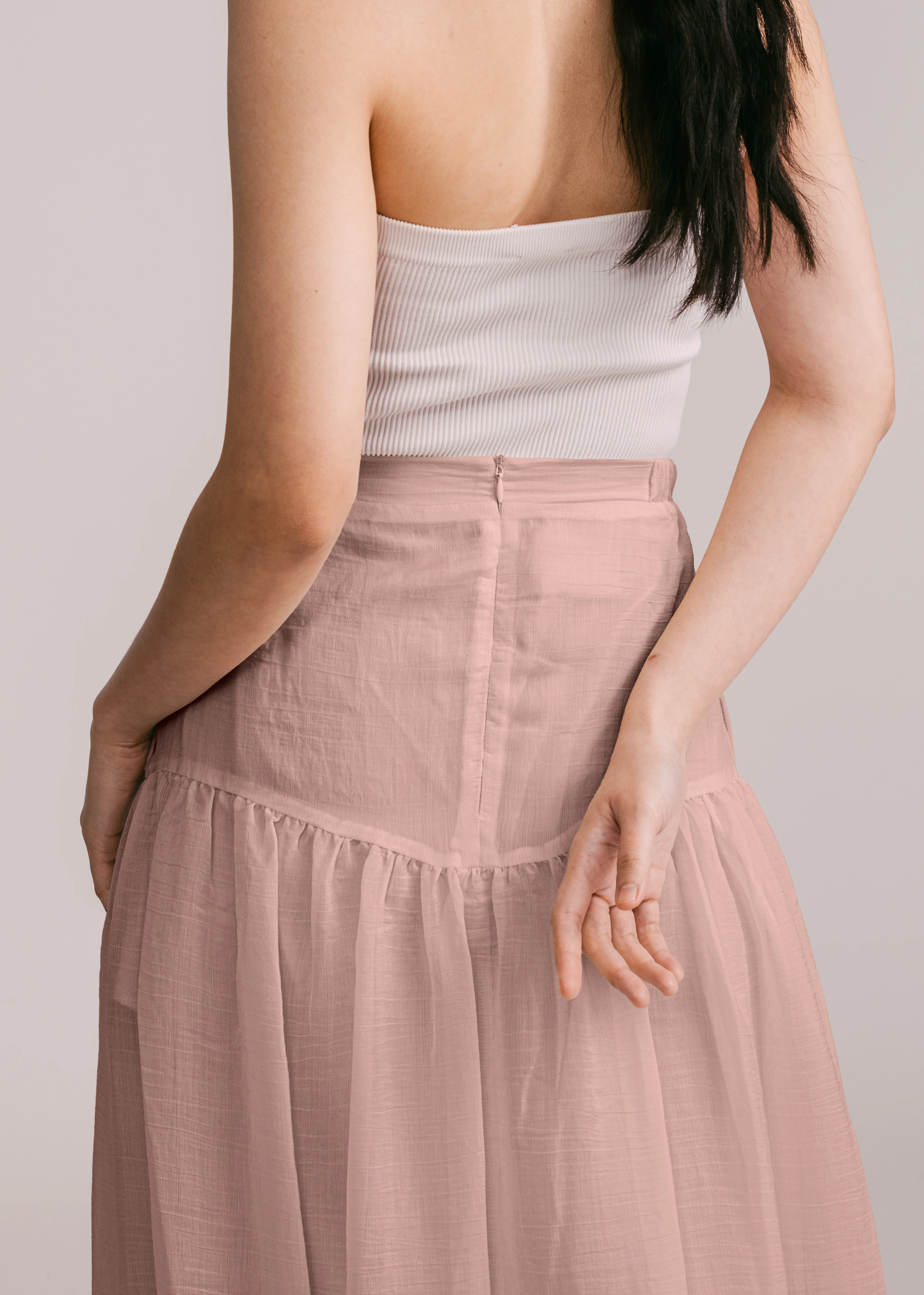 Women: Terbit Gathered Sarung (Dusty Pink) - Image 4