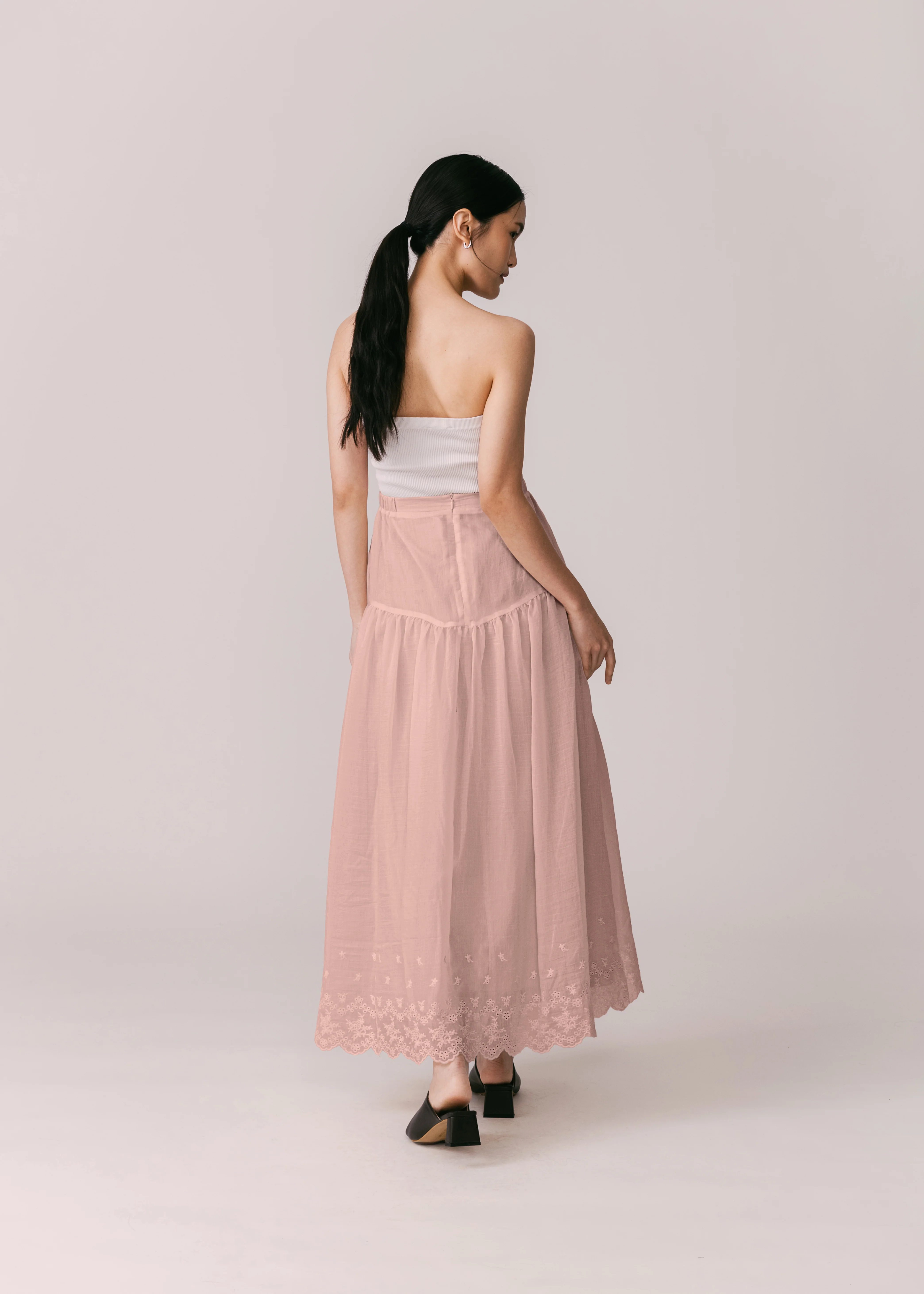 Women: Terbit Gathered Sarung (Dusty Pink) - Image 5