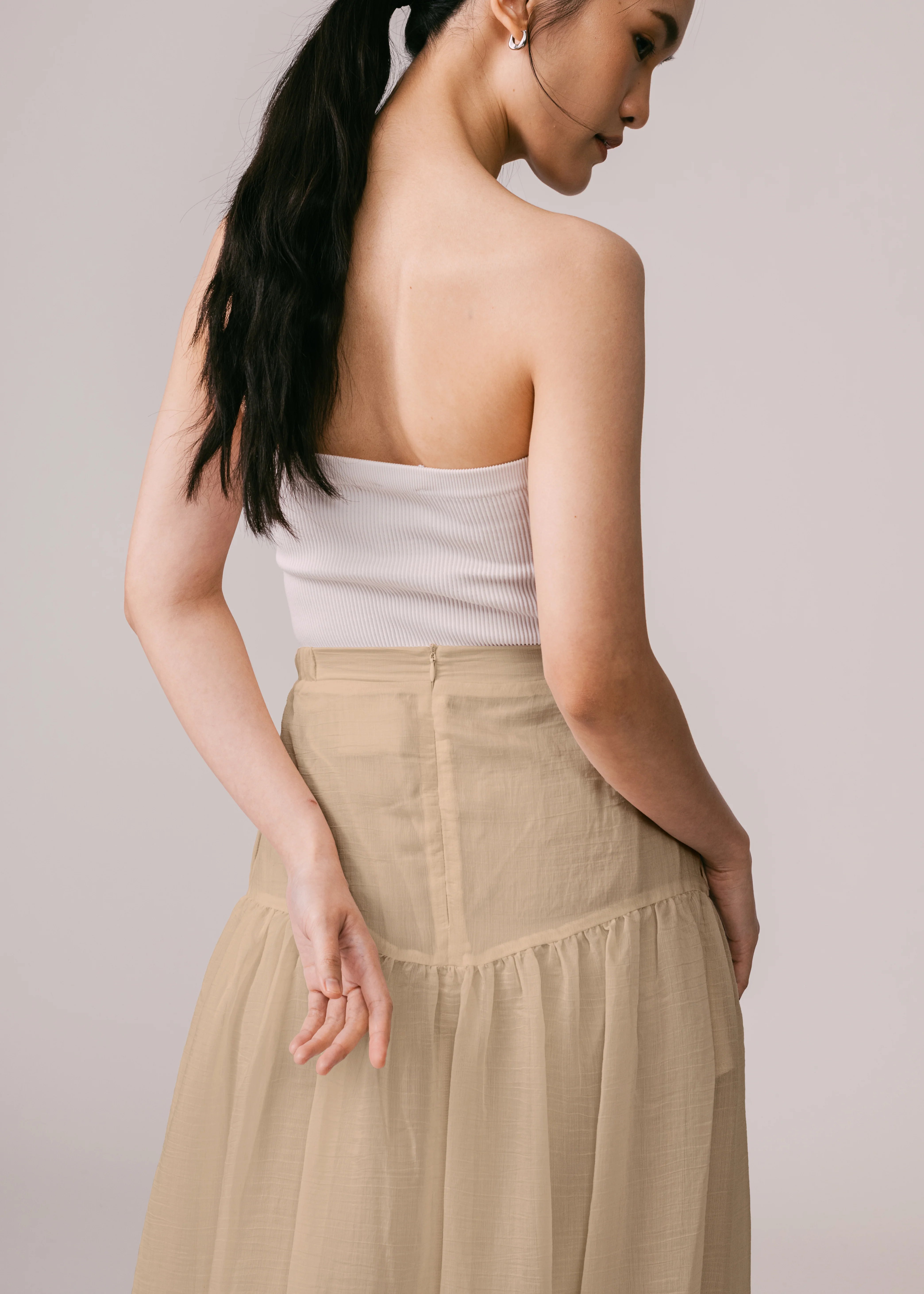 Women: Terbit Gathered Sarung (Light Brown) - Image 5