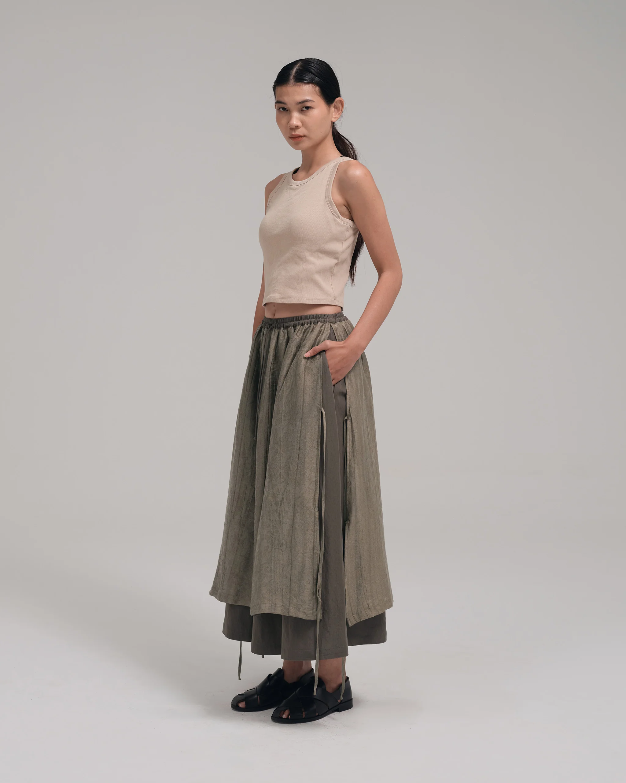 Women: The Midi Skirt (Grey) - Image 4