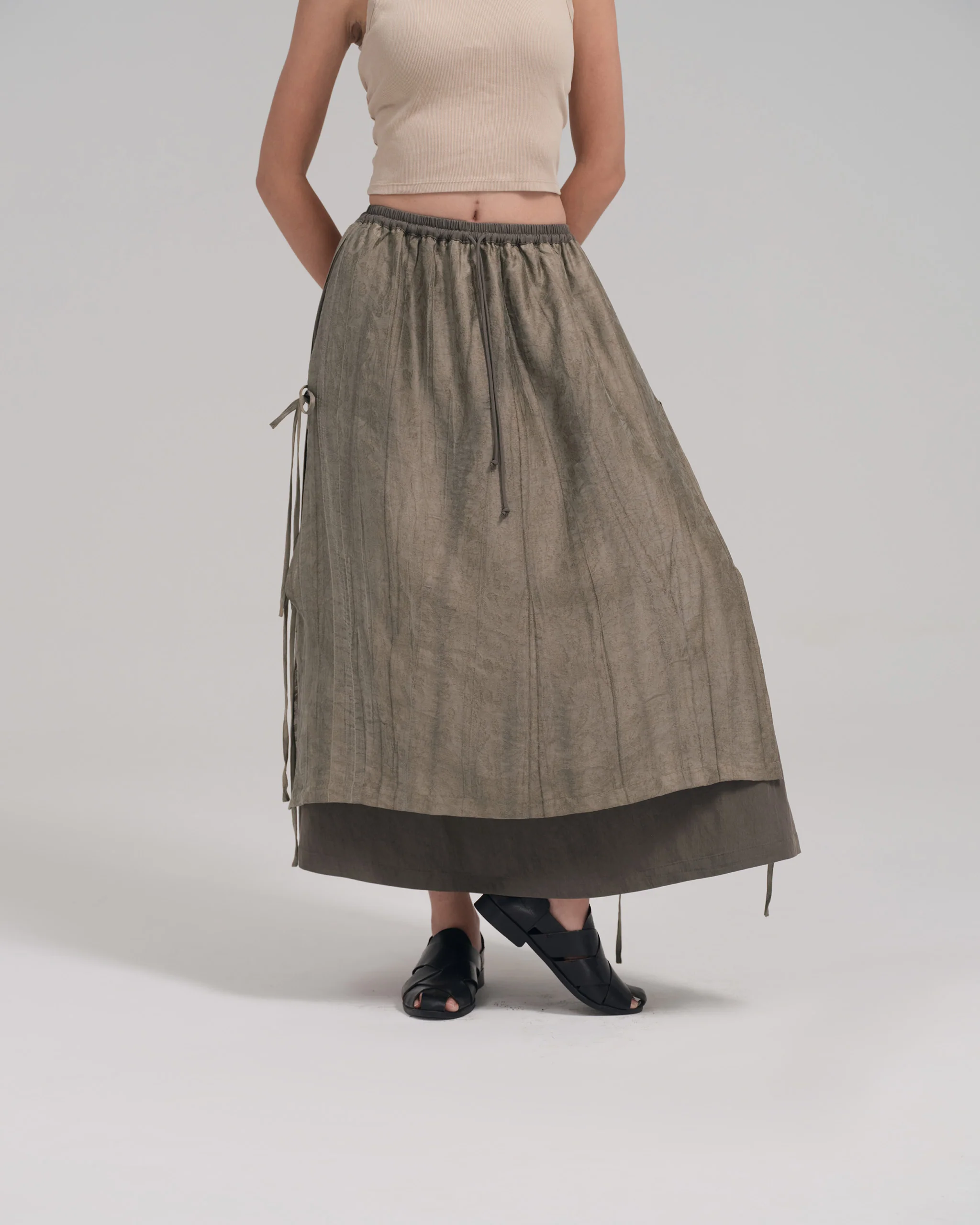 Women: The Midi Skirt (Grey) - Image 6
