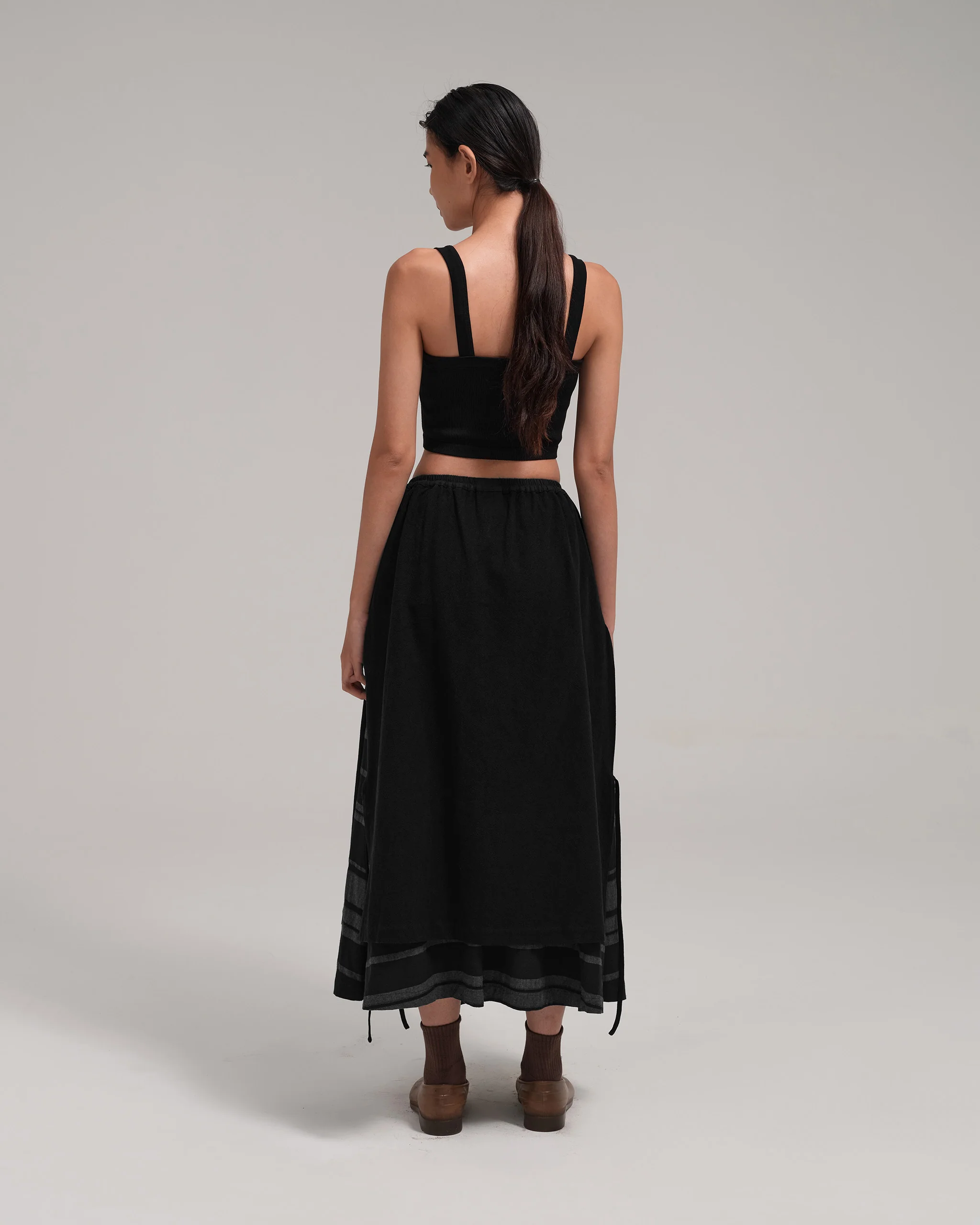 Women: The Midi Skirt (Stripe Black) - Image 10