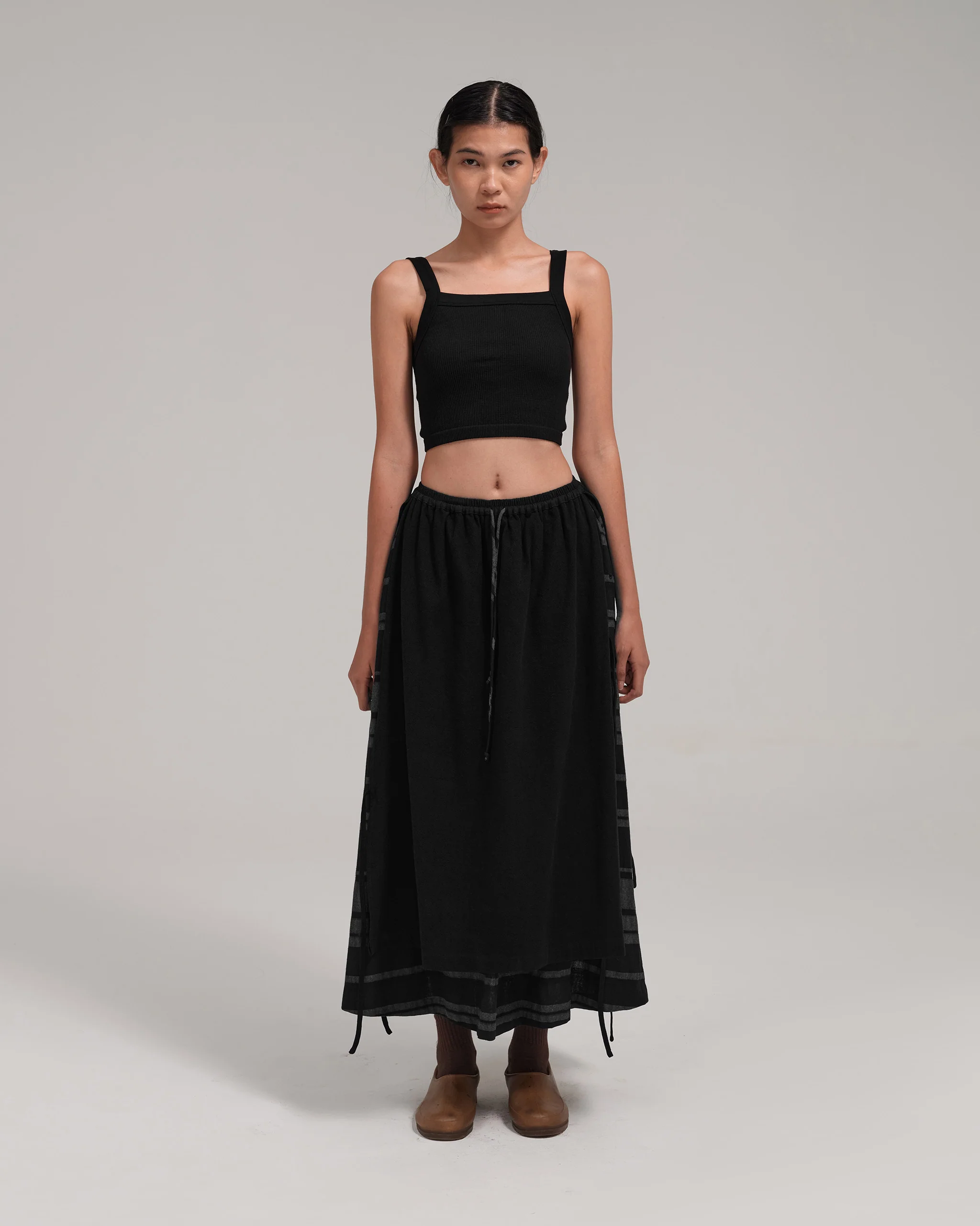 Women: The Midi Skirt (Stripe Black) - Image 12