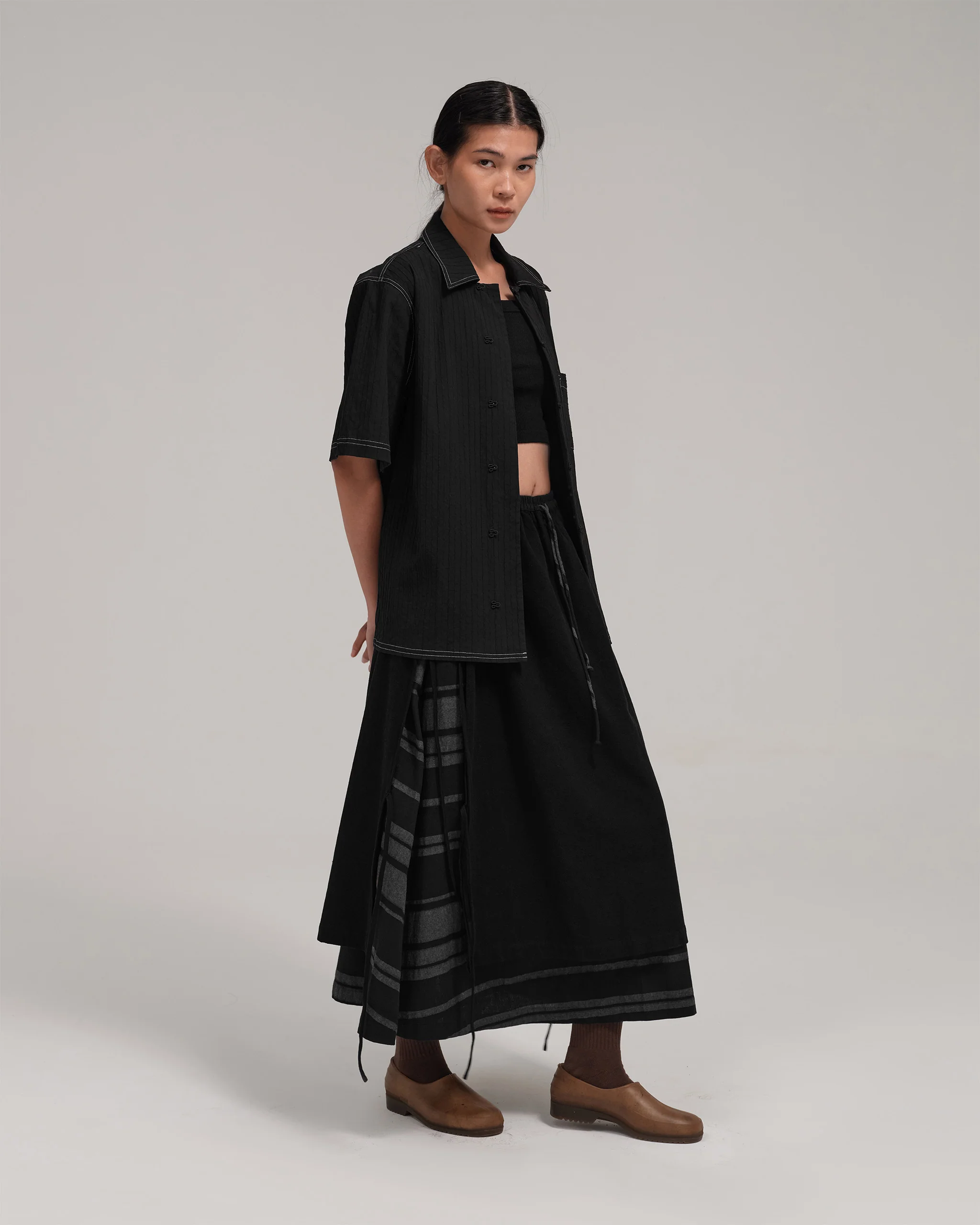 Women: The Midi Skirt (Stripe Black) - Image 4