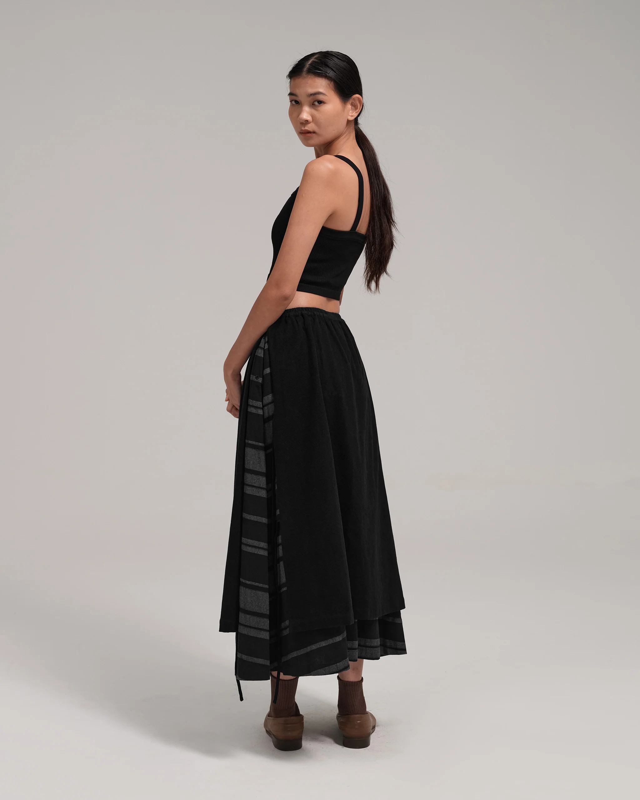 Women: The Midi Skirt (Stripe Black) - Image 7