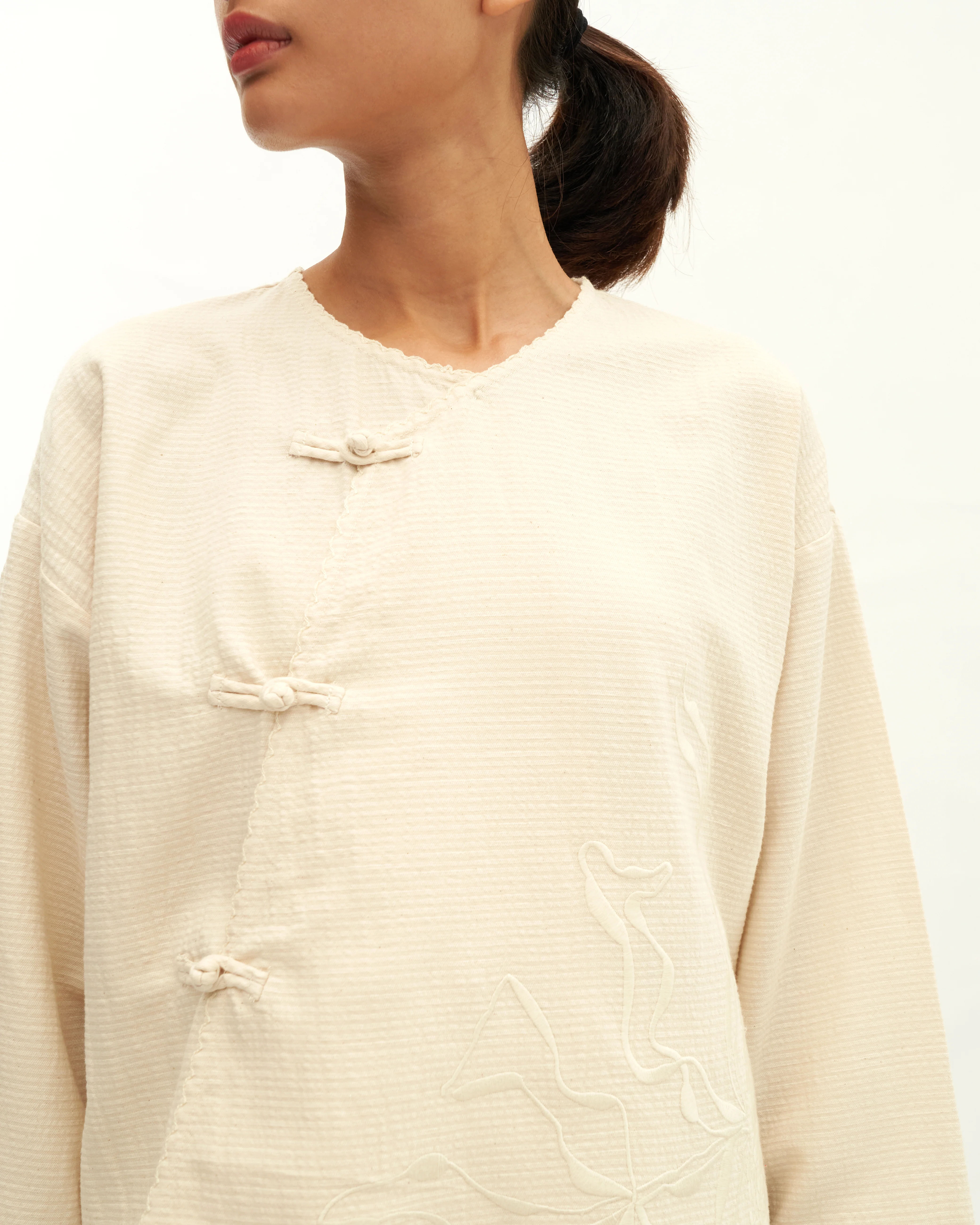 Women: Tiān Kebaya Top (Sand) - Image 4
